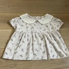 花柄ベージュシャツ 95サイズ