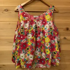 【未使用】ロデオクラウンズワイルドボウル　花柄 タンクトップ　チュニック