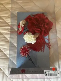 ★超美品★髪飾り 和装小物　赤白花飾り 成人式等に