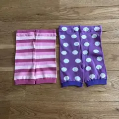新品　60-70㎝ベビースパッツ2点セット（ストライプ・水玉）