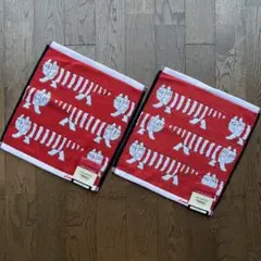 リサラーソン　ハンドタオル ２枚　レッド