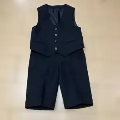 キッズ　フォーマルベスト　パンツセット　黒　110cm 美品