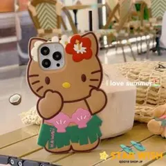 ハローキティ 日焼けキティ シリコンケース 【iPhone15】
