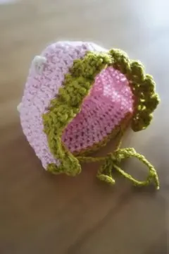 ハンドメイド　ベビーボンネット　ベビー帽子