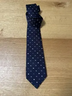 Aquascutum ネイビー 象柄 ネクタイ