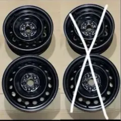 335②超メルカリ市セール【送料込】シエンタ　鉄ホイール　2本のサムネイル