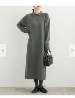 タグつき新品未使用　アーバンリサーチドアーズ　衿付きニットワンピース