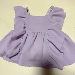 値下げ　プティマイン　80 パープル　フリルトップス