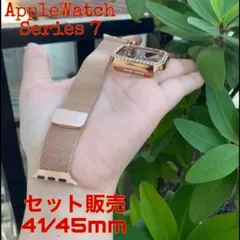 アップルウォッチカバーバンドセット　ミラネーゼループ 41mm