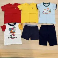 ミキハウス ホットビスケット 半袖 Tシャツ ズボン 6点セット 100cm