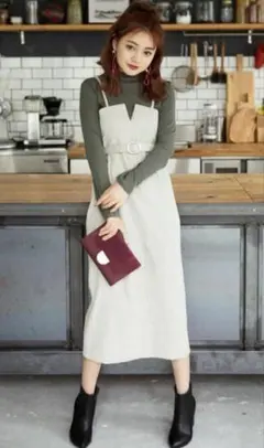 コーデュロイキャミワンピースアンサンブル