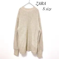 ZARA リブ編み 長袖ニット オーバーサイズ レディース Sサイズ