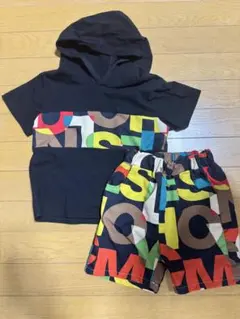 SHEIN フード付きTシャツとショートパンツ 110のサムネイル