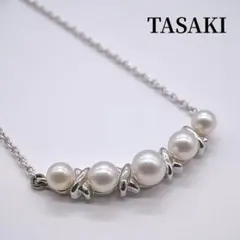 TASAKI タサキ アコヤ真珠 パール 5P シルバーネックレス ペンダント