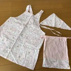 手作り新品　わたしのワンピース　エプロン　三角巾　巾着　セット　120〜130