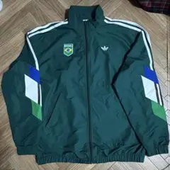 adidas アディダスブラジル国旗エンブレム ナイロンジャケット