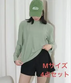 新品　オシャレボ　ビキニ　セパレート　ラッシュガード　水着　Mサイズ　4点セット