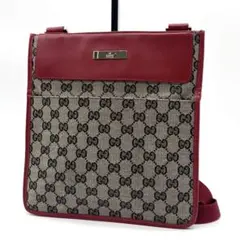GUCCI グッチ GGキャンバス ショルダーバッグ 斜め掛け ロゴプレートのサムネイル
