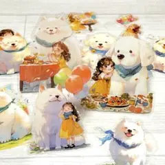 ◤コラージュ◢✨新品✨　PETシール　大きなペット　誕生日　10枚入り　動物　犬