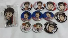 黒子のバスケ　黒バス　木吉鉄平　缶バッジアクキーまとめセット