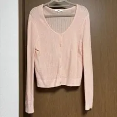 UNIQLO ピンク Vネック カーディガン