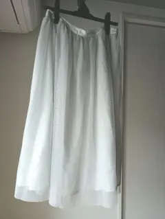 ZARA　BASIC　レディース ロングチュールスカート　グレー