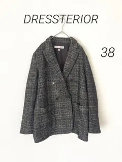 DRESSTERIOR ループグレンチェックジャケット テーラード 38のサムネイル