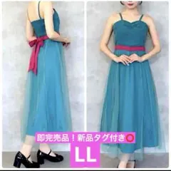 ★新品タグ付き★しまむら×まりあ　アナ雪　エルサ　ワンピース　LLサイズのサムネイル