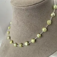 淡水本真珠★ビーズ入り★パールネックレス★ハンドメイド★ファッション★ネックレス