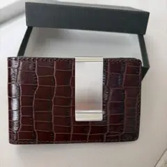 nostroatout マネークリップ クロコ型押し
