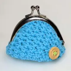 ハンドメイド１点物　コロンとしたフォルムのがま口