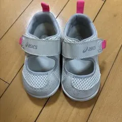 asics ベビーサンダル グレー/ピンク