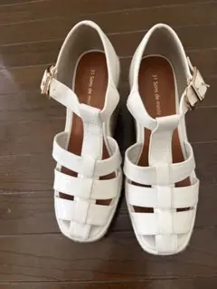 定価1.5万　31 Sons de mode ウェッジソール サンダル ホワイトのサムネイル