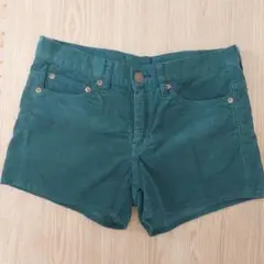 LOWRYS FARM コーデュロイショートパンツ グリーン