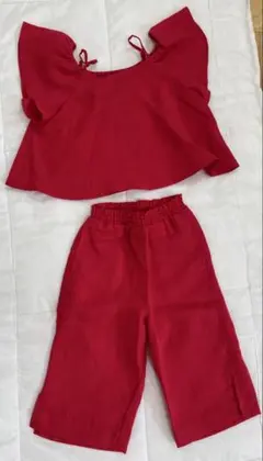 petit main 赤 セットアップ