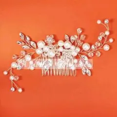 パール ウェディング ヘッドドレス 和装 シルバー ヘアアクセサリー