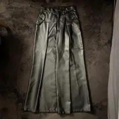 seyto leather flare pantsレザーフレアパンツ