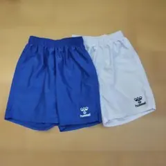 hummel ハーフパンツ 160 青/白