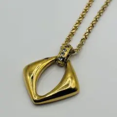 イヴサンローラン ネックレス ゴールドカラー ラインストーン ヴィンテージ