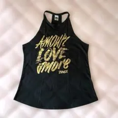 ⭐︎正規品⭐︎ZUMBA タンク トップ 黒 ゴールドのサムネイル