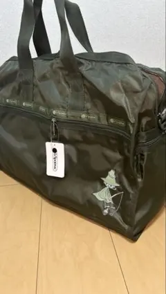 新品】レスポ×ムーミン 2wayボストンバッグ ポーチ付スナフキン 拡張