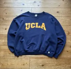 90s ラッセル UCLA カレッジ ワイド 短丈 前V スウェットのサムネイル