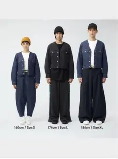 GU beautiful people コラボ ブラッシュドデニムジャケット