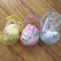 カラフルカラビナマスコットチャーム　サンリオ　マイメロ　シナモロール　ポムポム