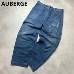 極美品 AUBERGE MAGGIO ペイント加工 シンチバック デニム 42のサムネイル