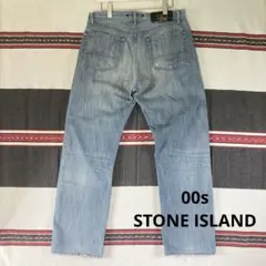 00s STONE ISLAND ストレートデニム ライトブルー アーカイブ希少 