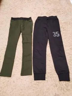 オリーブグリーン・ブラック長ズボンセット