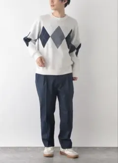 アーバンクリーンワイドデニム+WARM ネイビー L