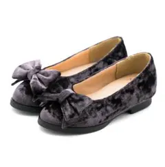 パンプス　セレモニー　りぼん　ベロア