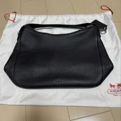 コーチ 黒 レザー ショルダーバッグ